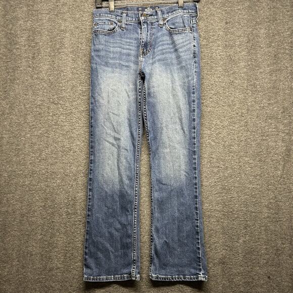 Hollister Jeans Women’s Flare Bootcut Y2K Low Rise Light Wash Pants Size 3 26x28 - Picture 1 of 9